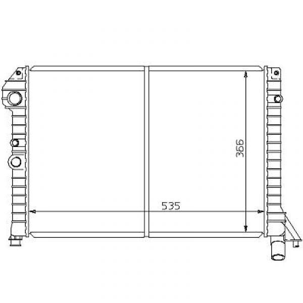 Radiator VOLVO 440/460/480 86-96 535x366 +/-AC