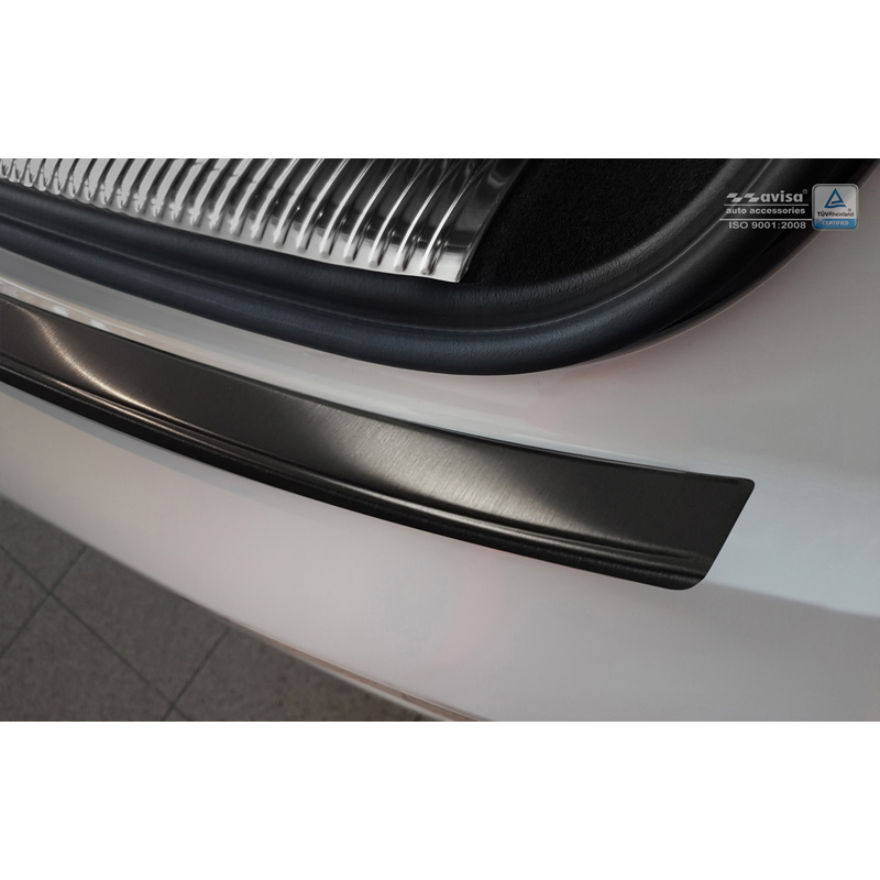 Zwart RVS Achterbumperprotector  Audi Q5 2017-2020 & FL 2020- 'Ribs'