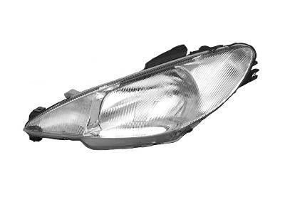 koplamp, H4, elektr verstelb, rechts Peugeot 206, 1998-2009