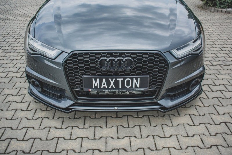 Voorspoiler Audi S6 / A6 S-Line C7 FL Glanzend Zwart