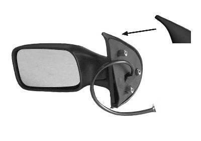 spiegel, bol glas, elektr verstelb, verwarmd, 3 drs, rechts Fiat