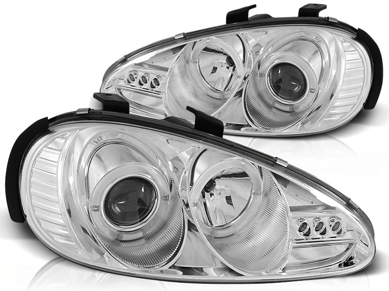 Koplampen met Angel Eyes ringen Mazda MX-3 Chroom