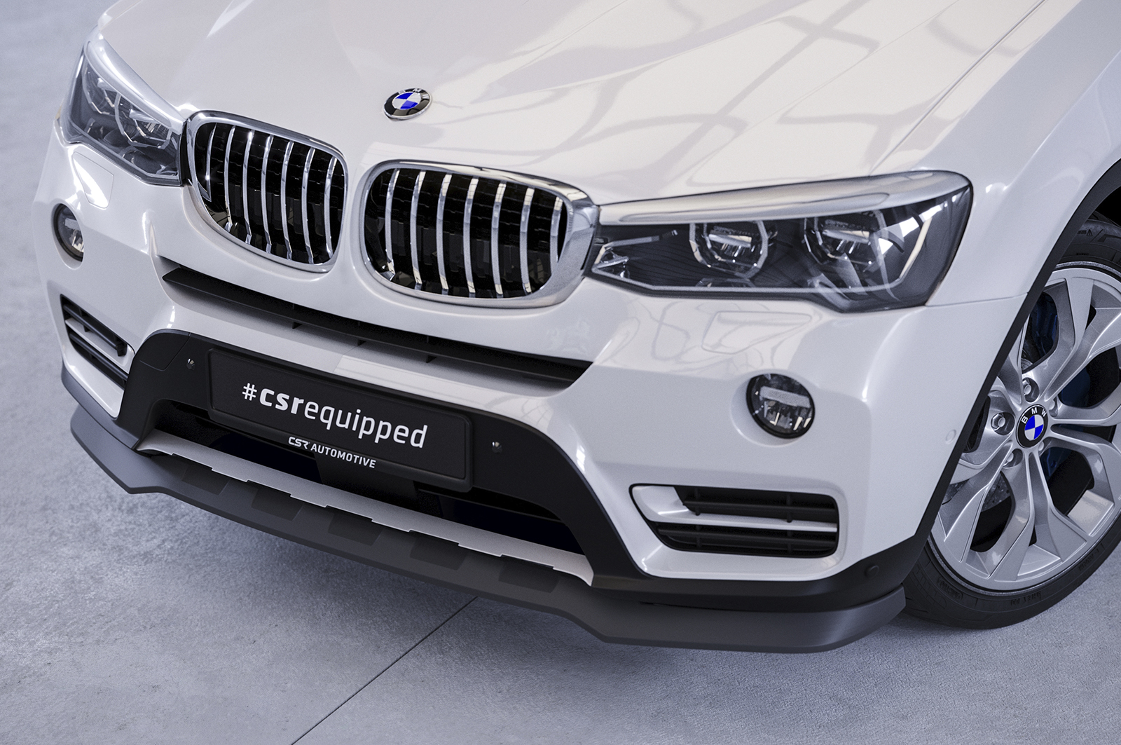 Voorspoiler BMW X3 F25 LCI CSR Glans Zwart