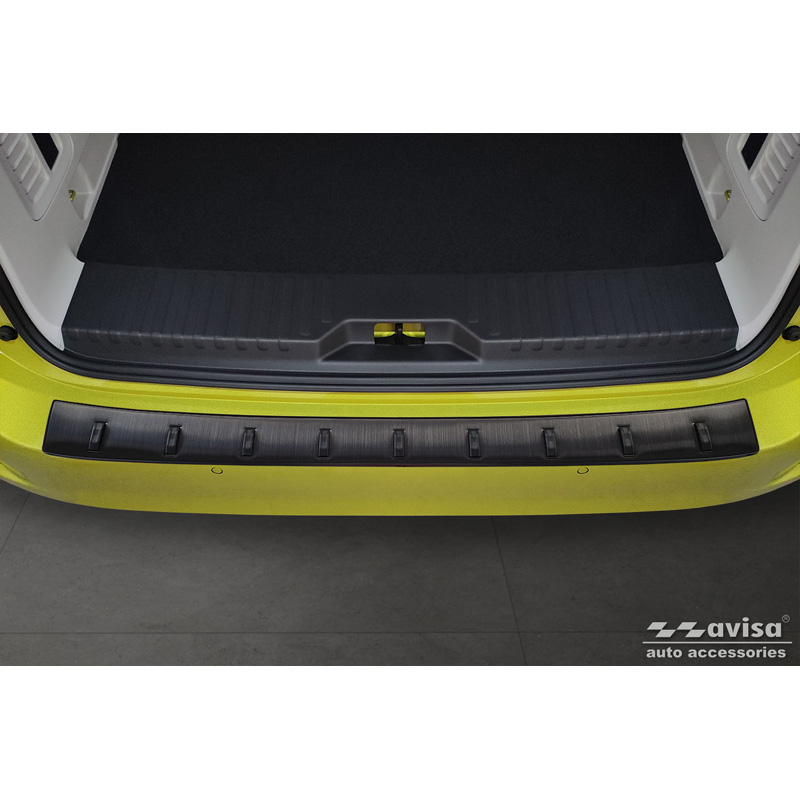 Zwart RVS Achterbumperprotector  Volkswagen ID.Buzz + Cargo 2022- 'STRONG EDITION'