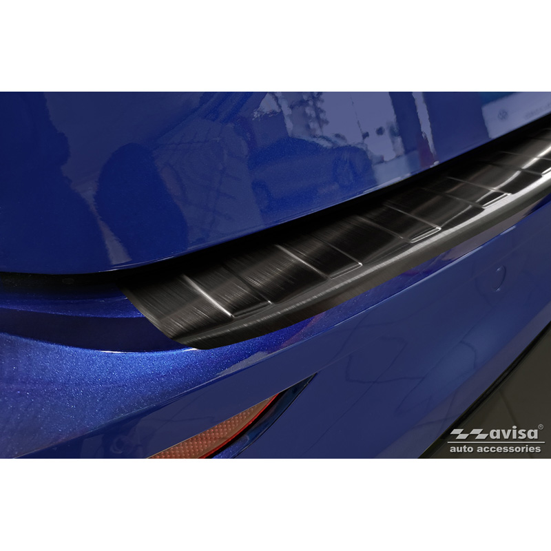 Zwart RVS Achterbumperprotector  Volkswagen Golf VIII Variant 2020-2024 & FL 2024- 'Ribs'