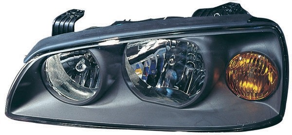 Koplamp rechts ELANTRA 03->> ZWART