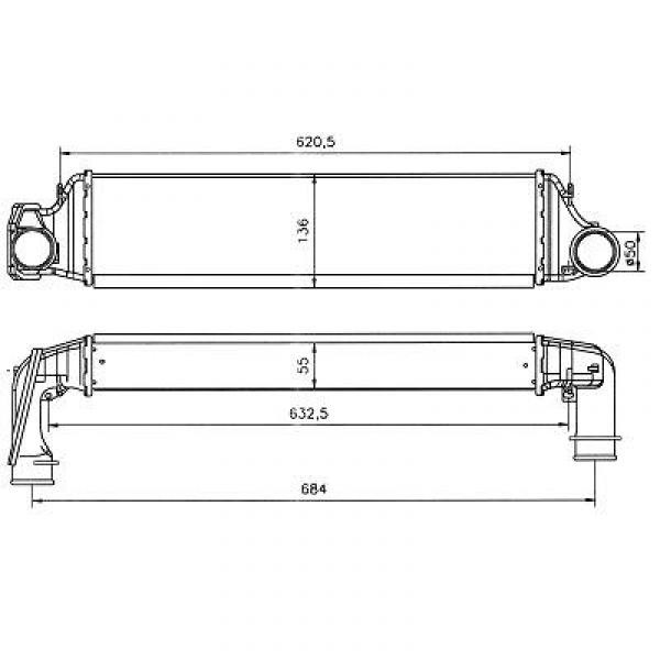 Intercooler Audi A6 4B 97-04 660x412x25 2.5 TDI