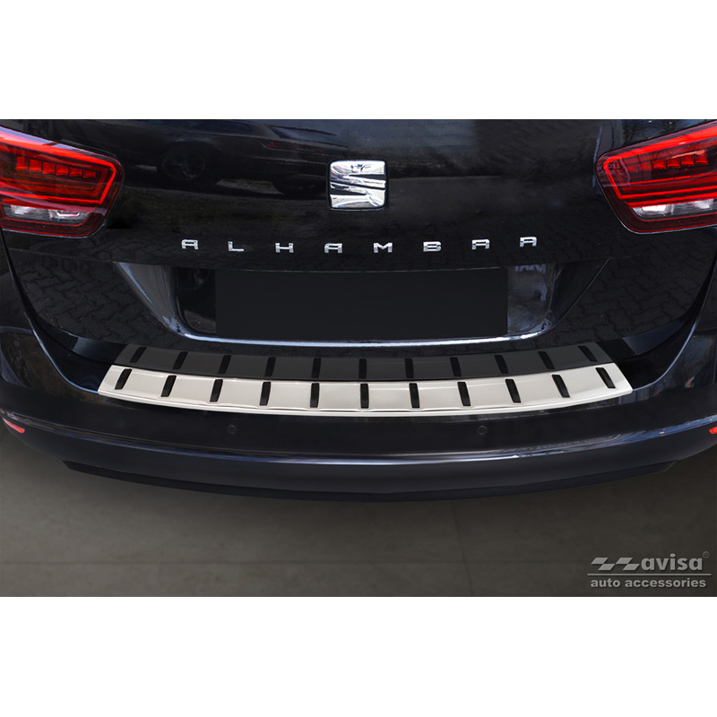 RVS Achterbumperprotector  Volkswagen Sharan II & Seat Alhambra II 2010- 'STRONG EDITION'