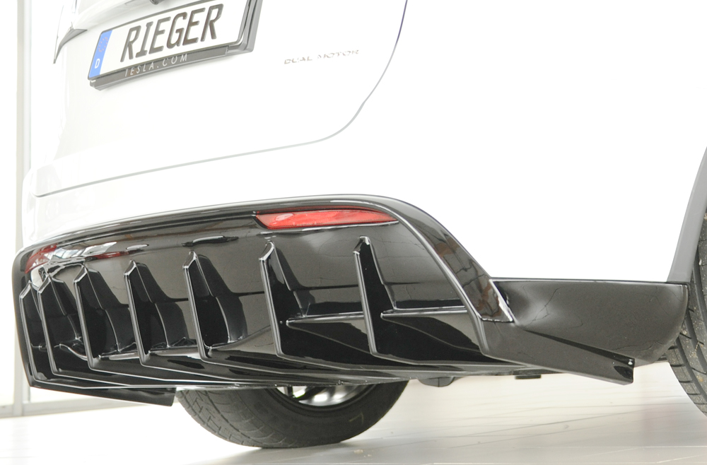 Diffuser Tesla Model Y Rieger Glans Zwart