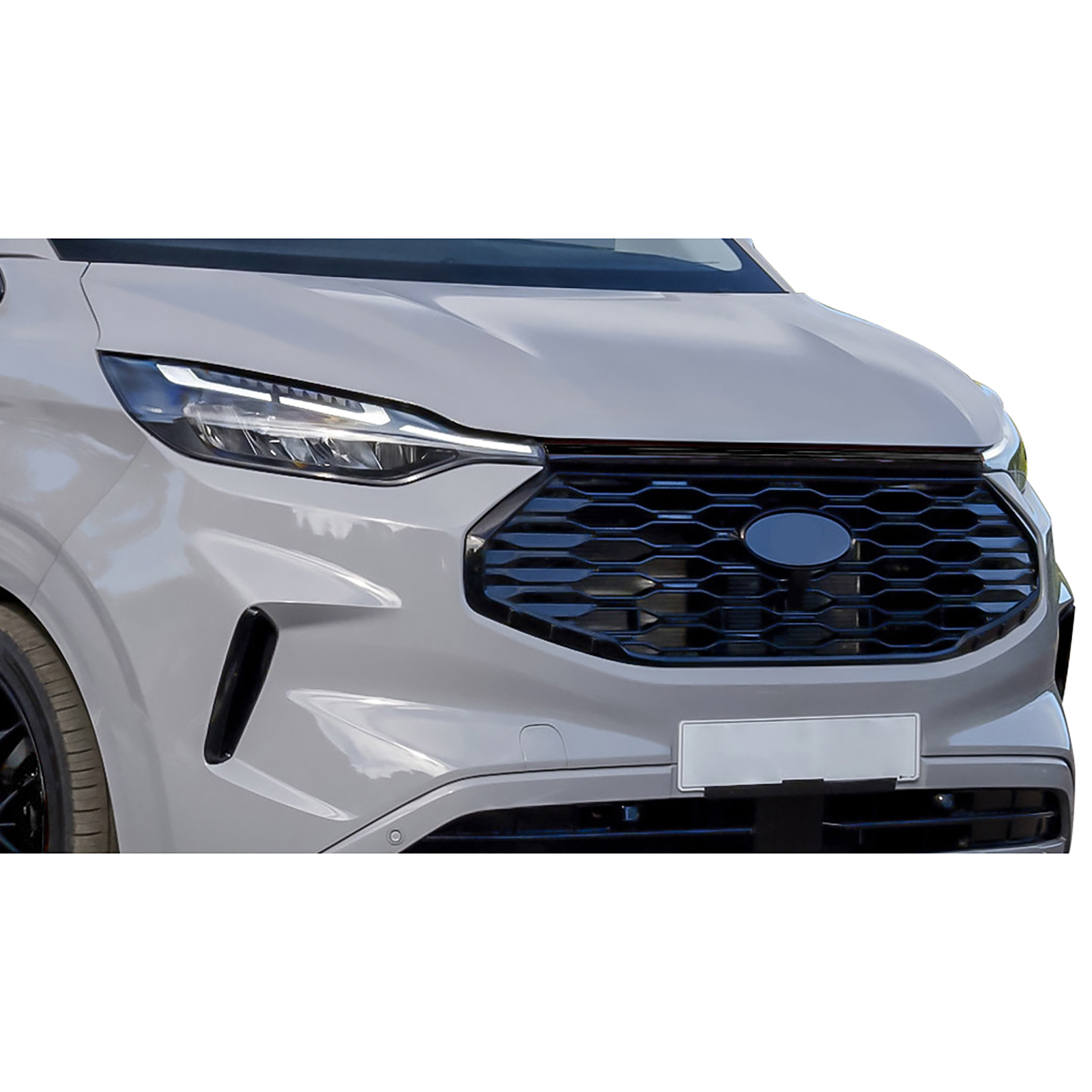 Grill Ford Tourneo Transit Custom 2023- Glanzend zwart
