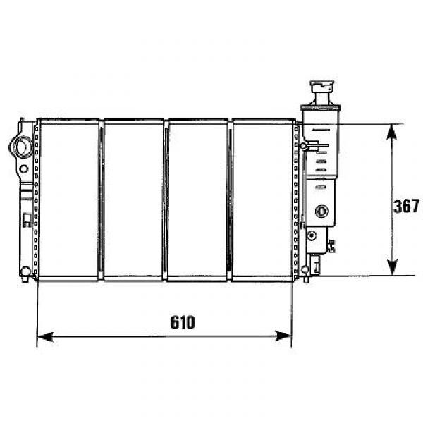 Radiator Peugeot 405 92-95 610x367 1.6/1.8/2.0 +AC