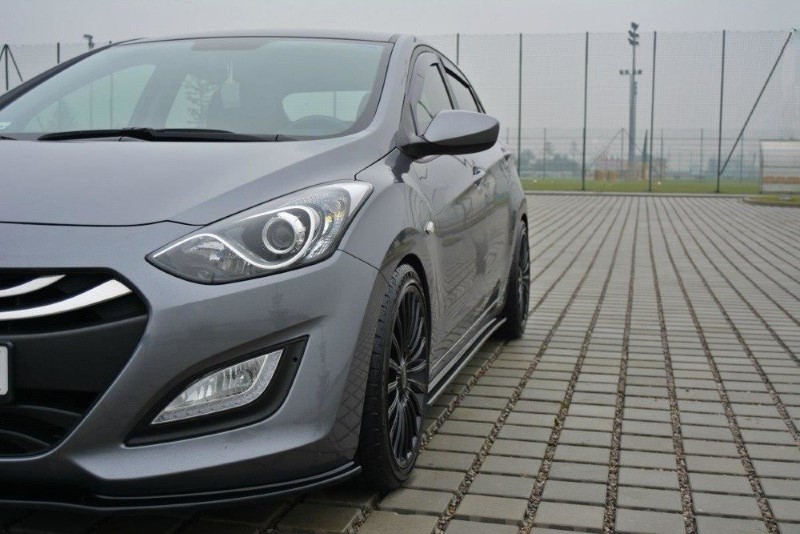 Zijskirts Diffusers Hyundai i30 mk.2 Glanzend Zwart