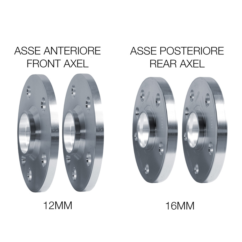 Simoni Racing Aluminium Spoorverbreder Set - 2x12mm(VA) - 2x16mm(AA) (Naaf 58,1mm) inclusief wielbouten -  Alfa Romeo diversen