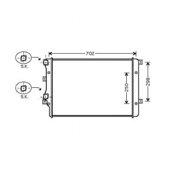 Radiator A3 GOLF V+PLUS 03-10 650x405x29 ZIE 11.01