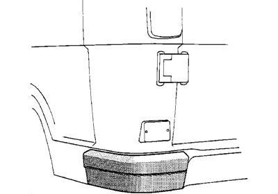 achterbumperhoek, rechts Mercedes W601/W602, 207D, 1977 -