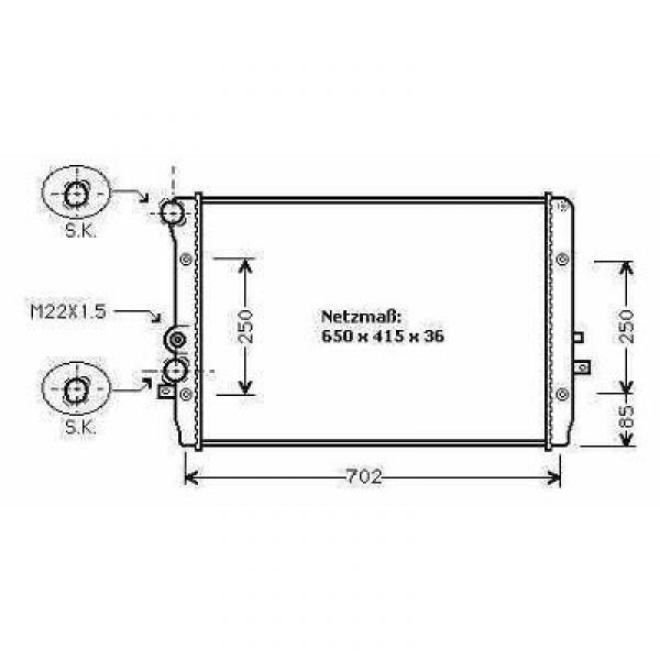 Radiator AUDI A3/BORA 96->> ALLEEN 110KW TDI BORA/GOLF IV/TOLEDO