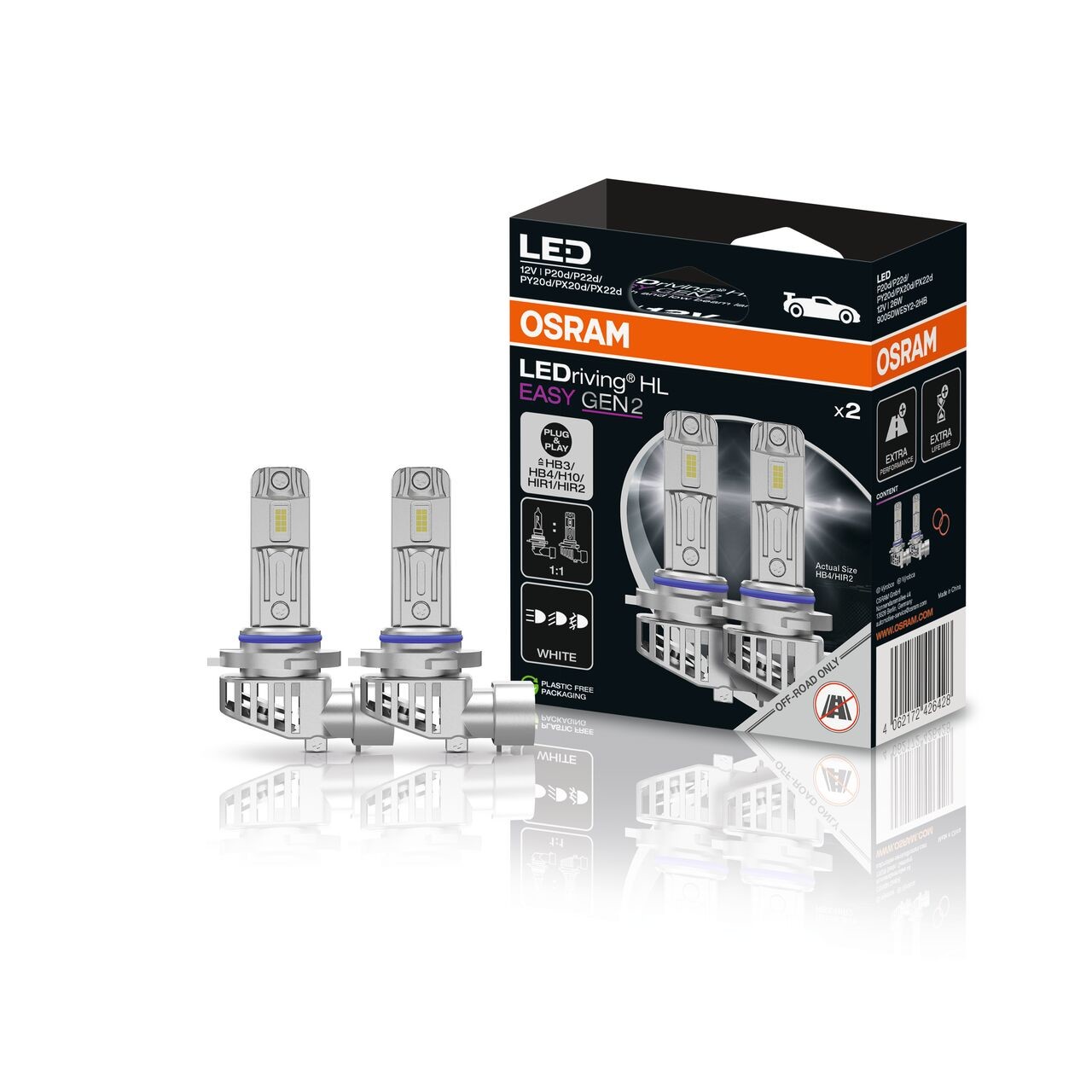 OSRAM LEDriving HL EASY LED Lampen HB3 / HIR1 / H10 / HB4 / HIR2 12V 6500K