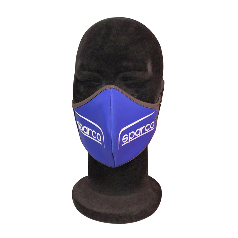 Sparco Beschermend & Uitwasbaar Gezichtsmasker (mondkapje) - Blauw - per stuk
