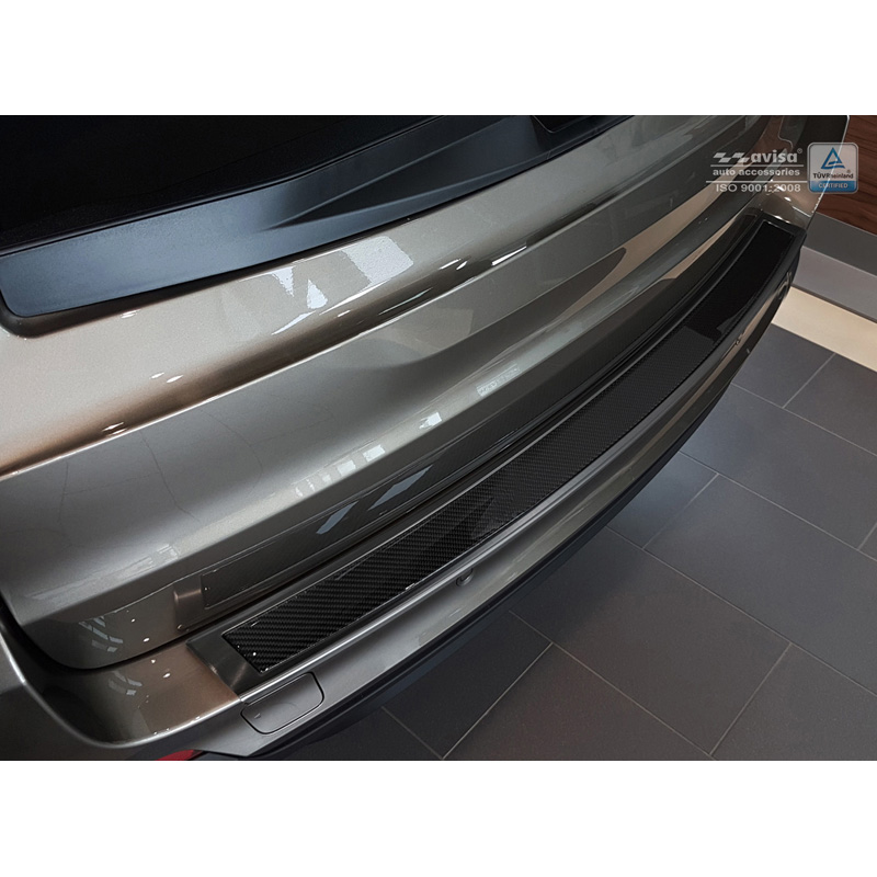RVS Achterbumperprotector 'Deluxe'  BMW X5 (F15) 2013-2018 Zwart/Zwart Carbon