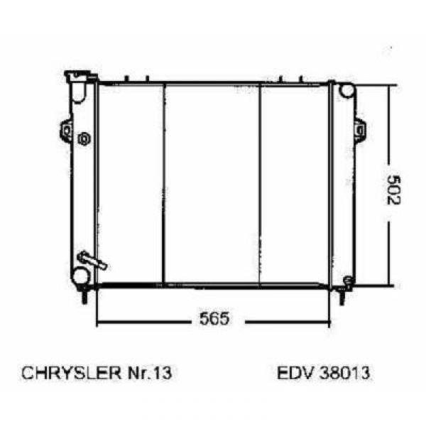 Radiator Grand CHEROKEE II 91-99 564x493x32 4.0 I + AC