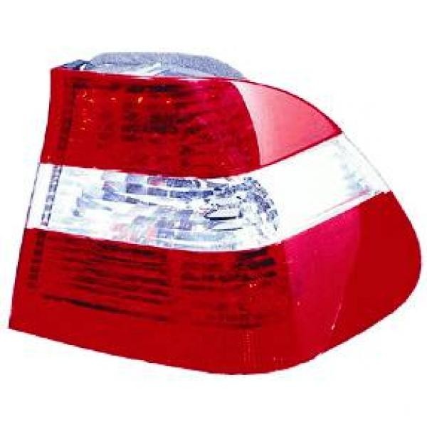 Achterlicht links buiten BMW E46 01-05 WIT-ROOD SEDAN WIT/ROOD S