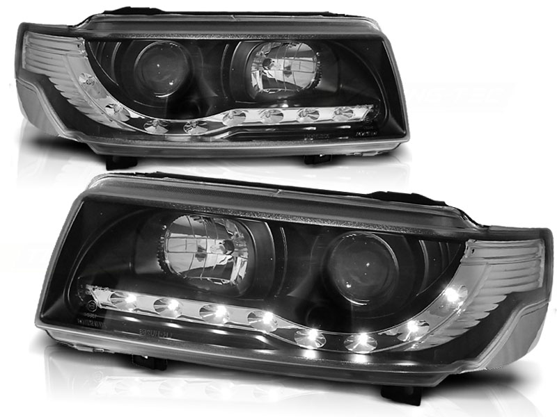 Koplampen VW Passat 35i DRL look Devil Eyes zwart