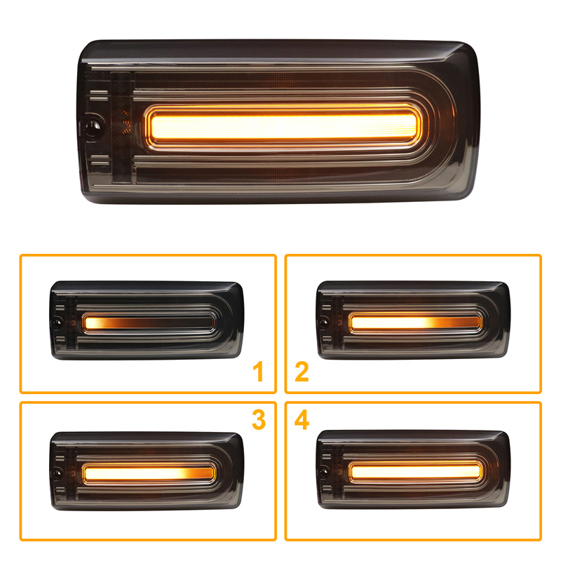 Set LED Achterlichten  Mercedes G-Klasse W463 G500/G550/G55/G63 AMG 1999-2018 - Rookgrijs - incl. Dynamic Running Light