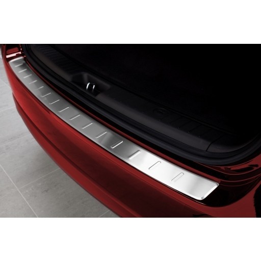Achterbumper bescherming Hyundai Santa Fe 2011-2012 RVS ribbed