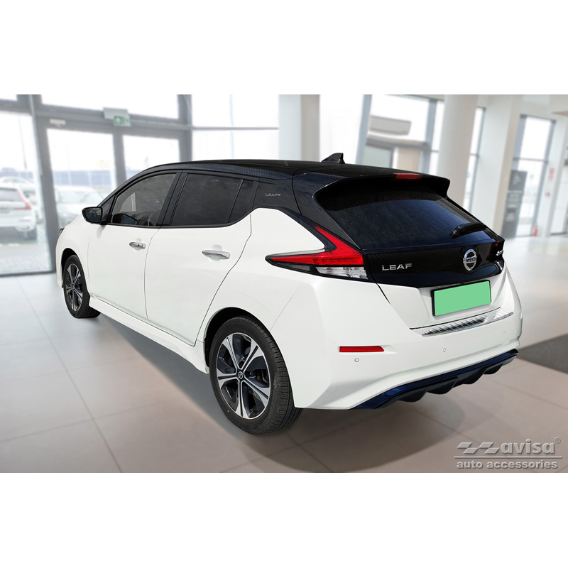 Zwart RVS Instaplijsten  Nissan Leaf II 2017- - 'Lines' - 4-delig