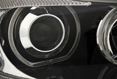 Koplampen BMW E90/E91 Angel Eyes LED zwart