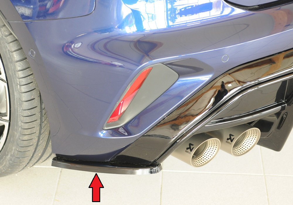 Achterzijdiffusers Audi A3 (GY) – 06.24-  glans zwart