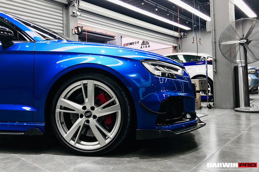 Audi RS3 BKSS Style Carbon Fiber Front Canards 2019-2020