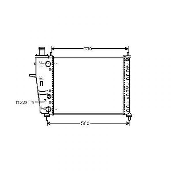 Radiator BRAVO/BRAVA/MAREA 11.97->> 475x414 1.6 16V +AC