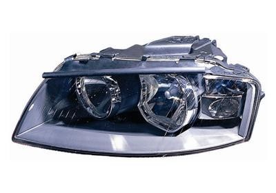 koplamp, H7+H7, elektr verstelb, incl stelmotortje, rechts Audi
