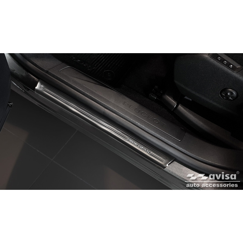 Zwart RVS Instaplijsten  Peugeot 3008 2016- 'Special Edition' - 4-delig
