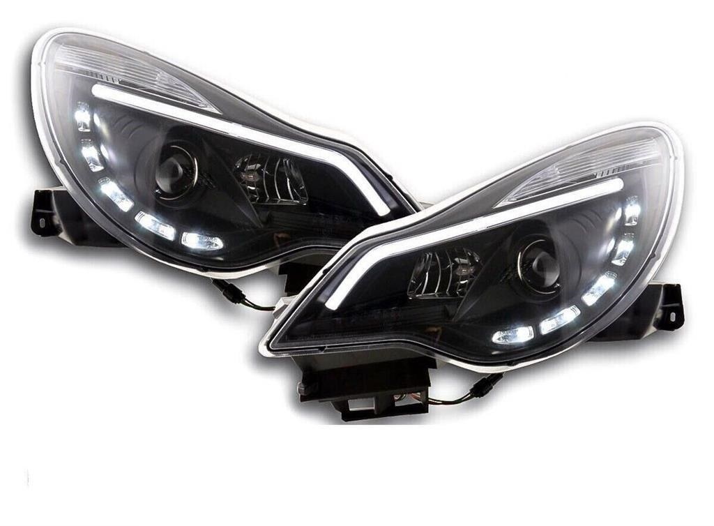 Koplampen Opel Corsa D 11- helder zwart
