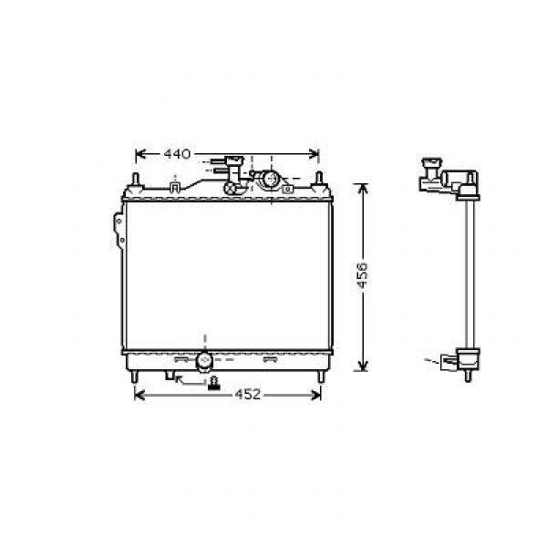Radiator GETZ 02->> 372x495 1.5 CRDI +/-AC